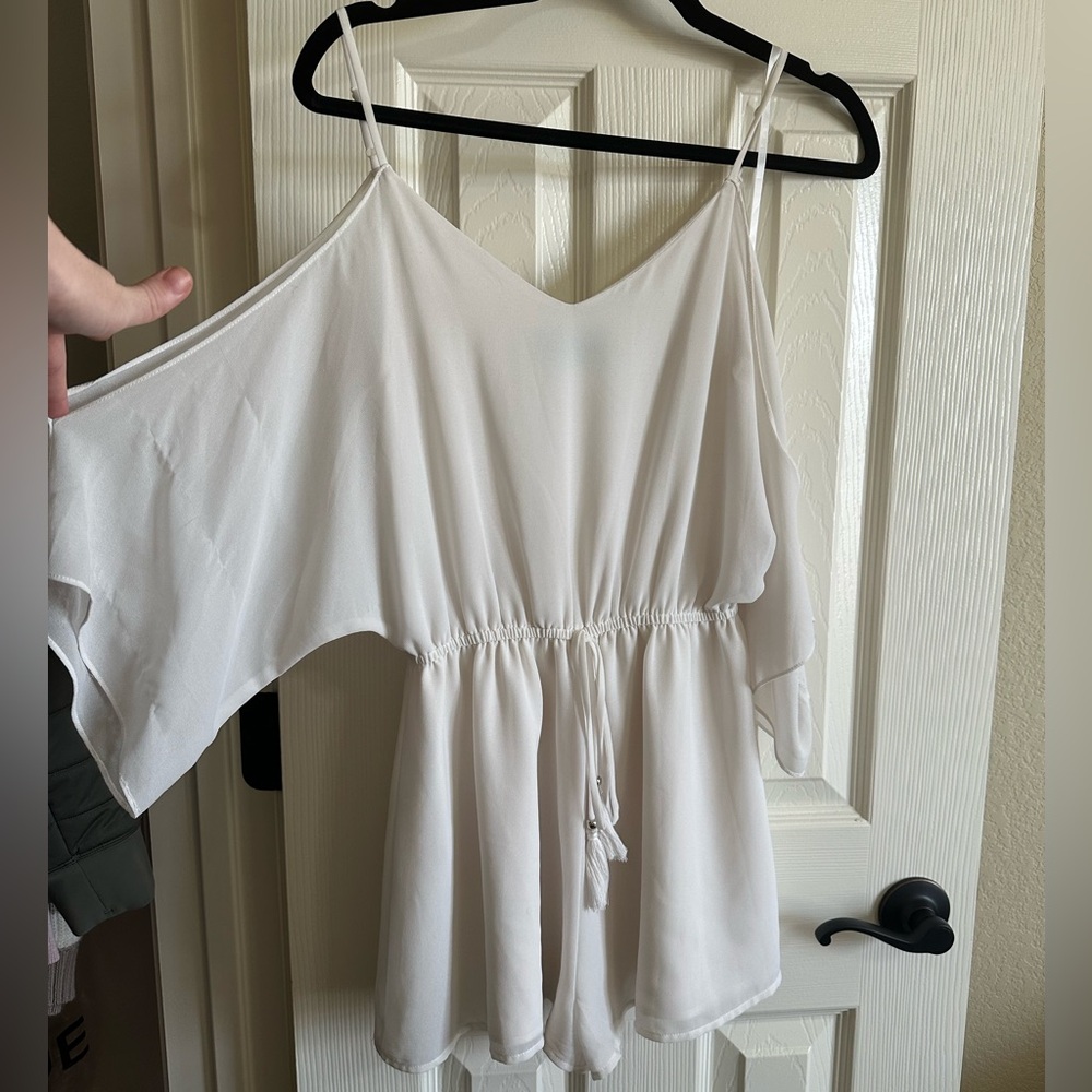 Lily Rain White Women's Romper